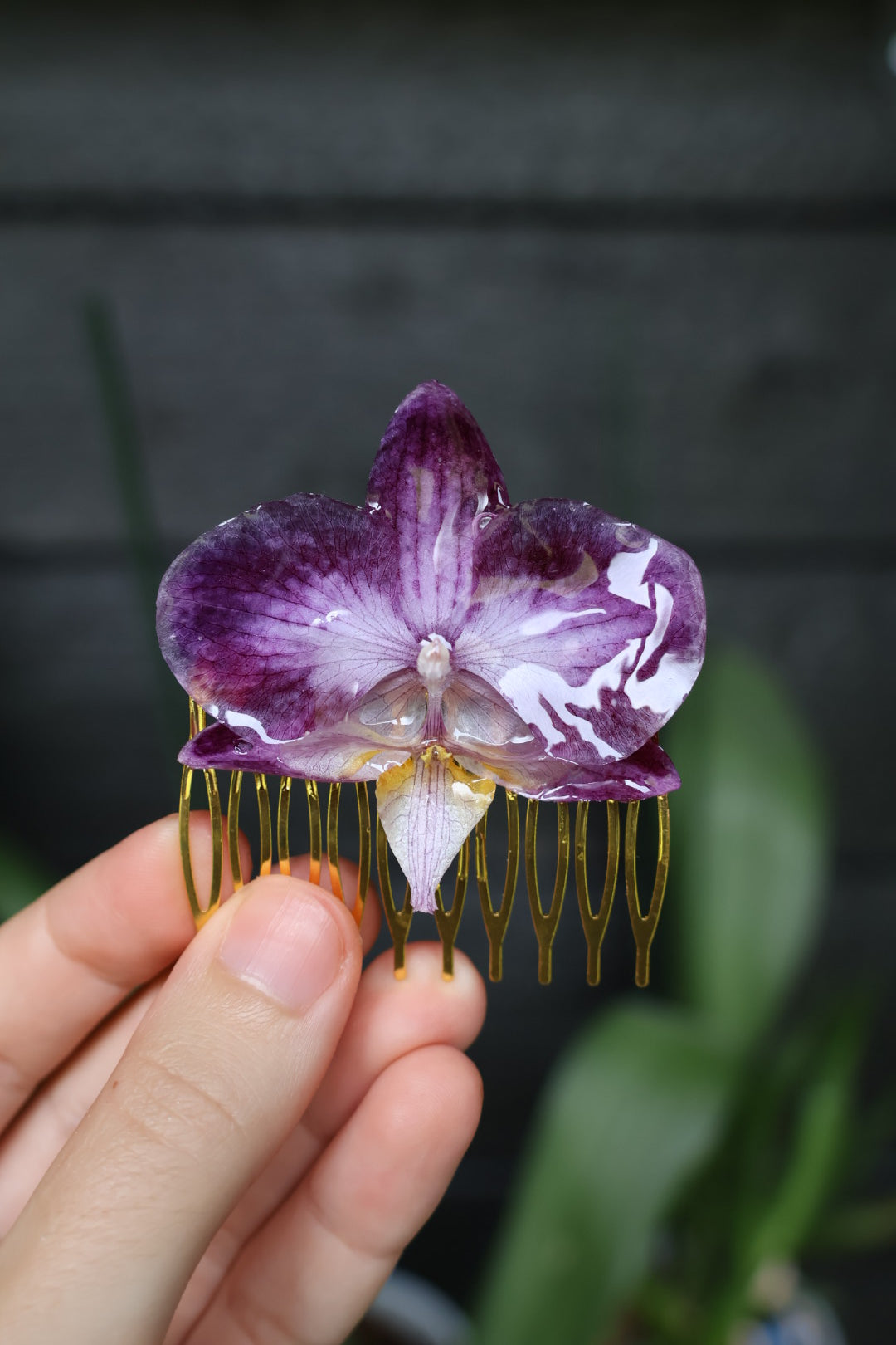 Orchid haircomb