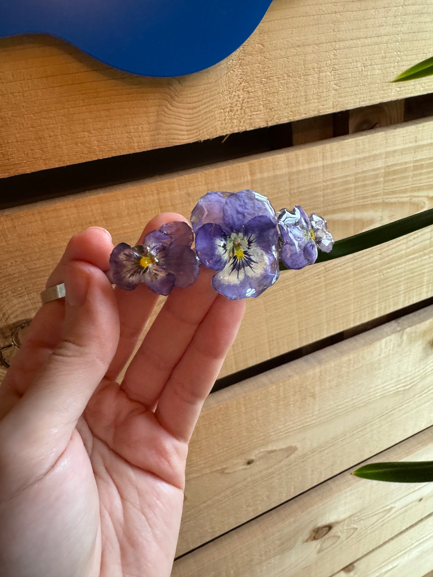 Real pansy headband