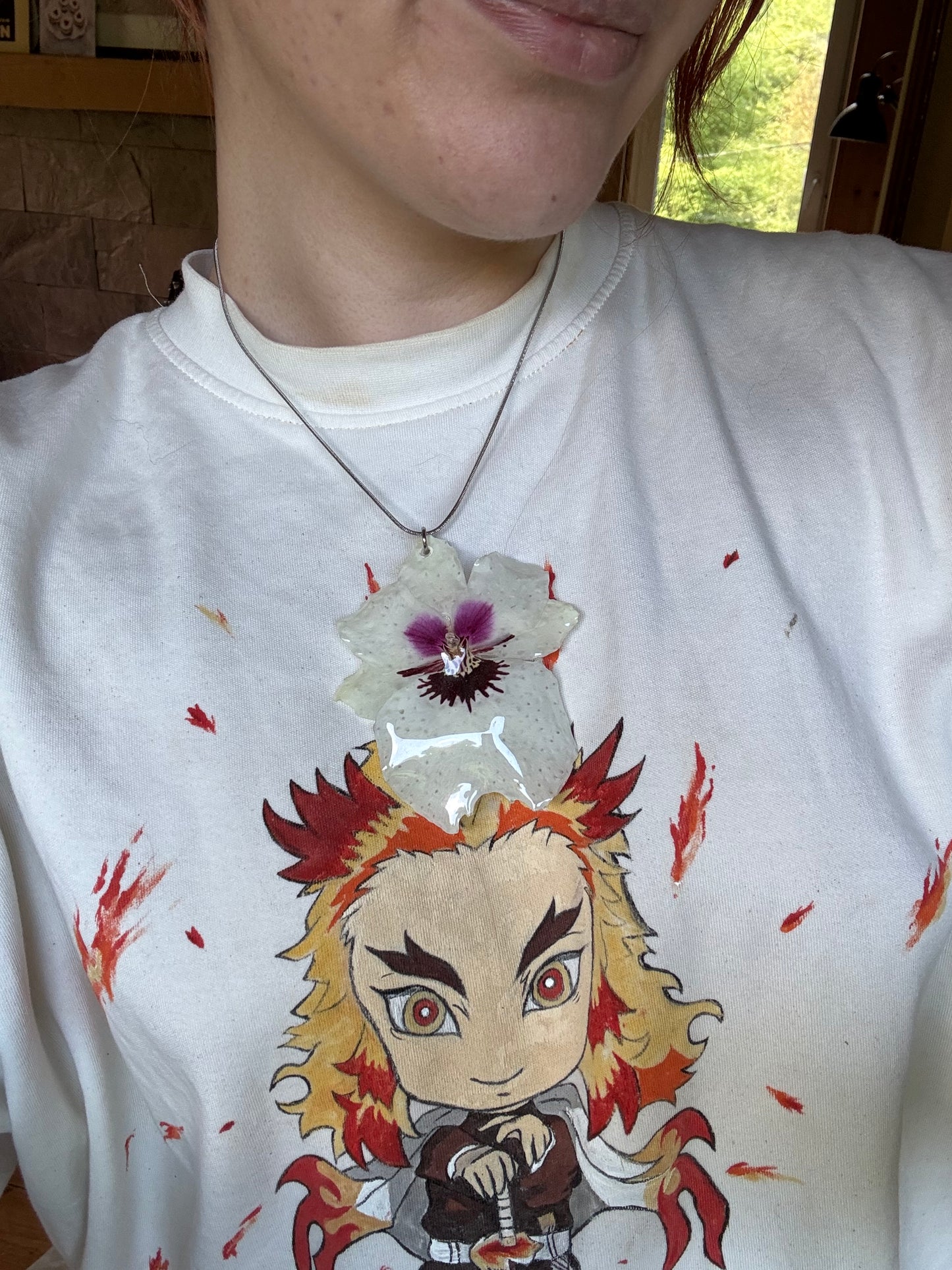 White orchid necklace