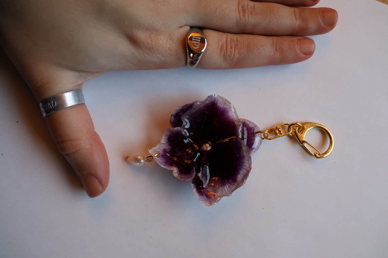 Orchid keyring SYLLIA