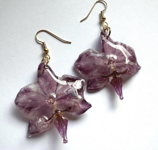 Orchid earrings