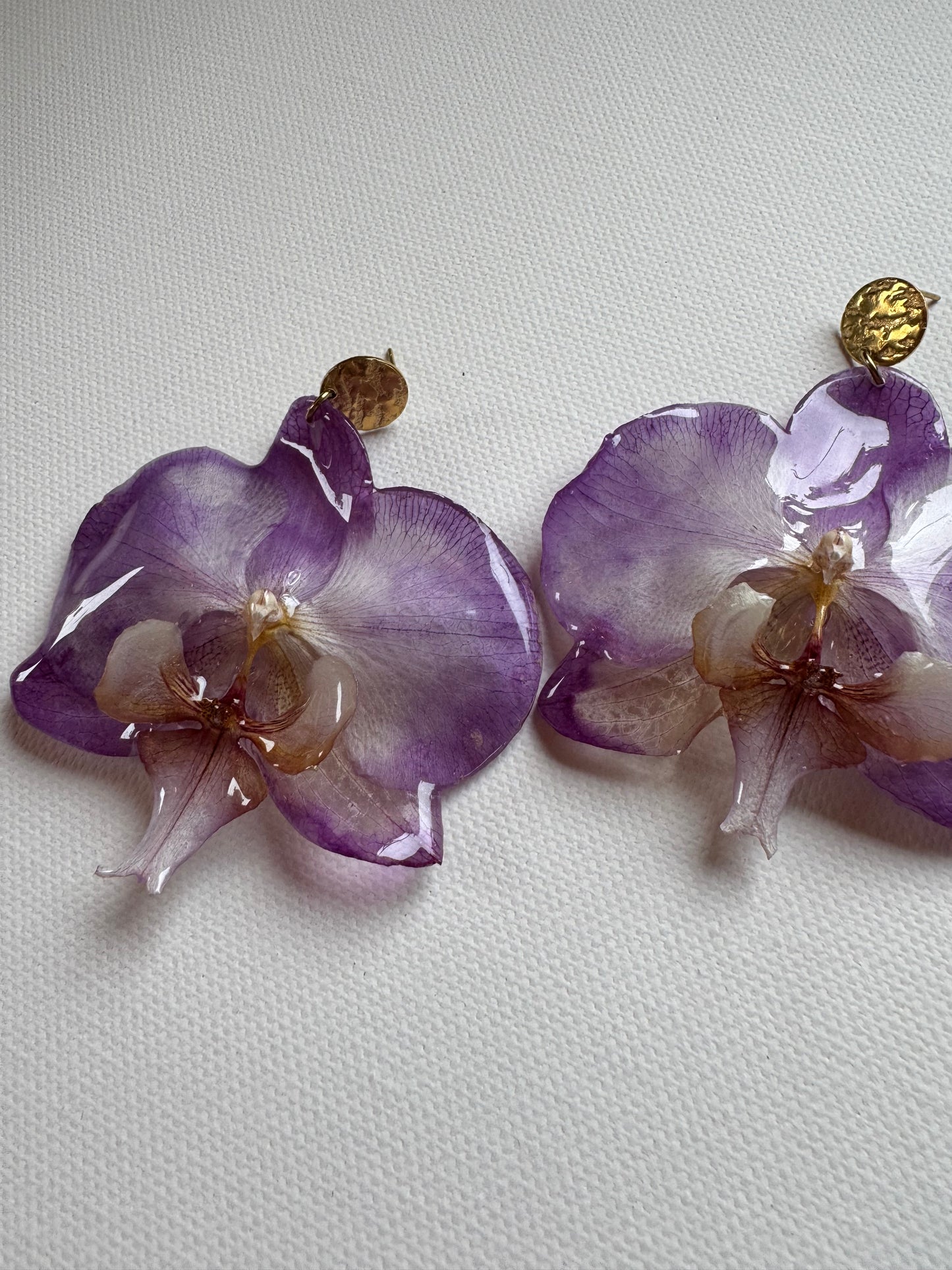 Orchid stud earrings