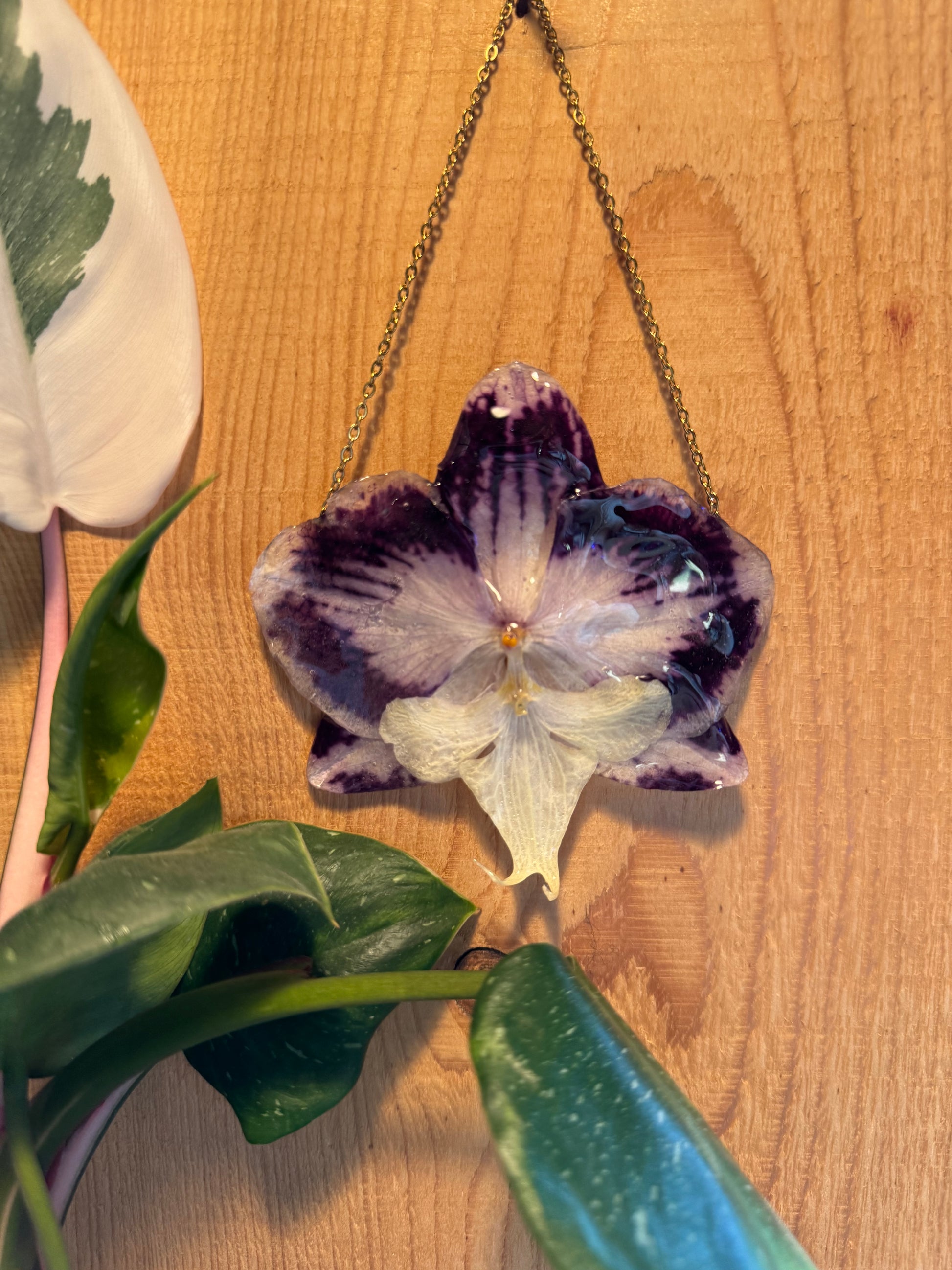 Purple orchid wall hanging SYLLIA