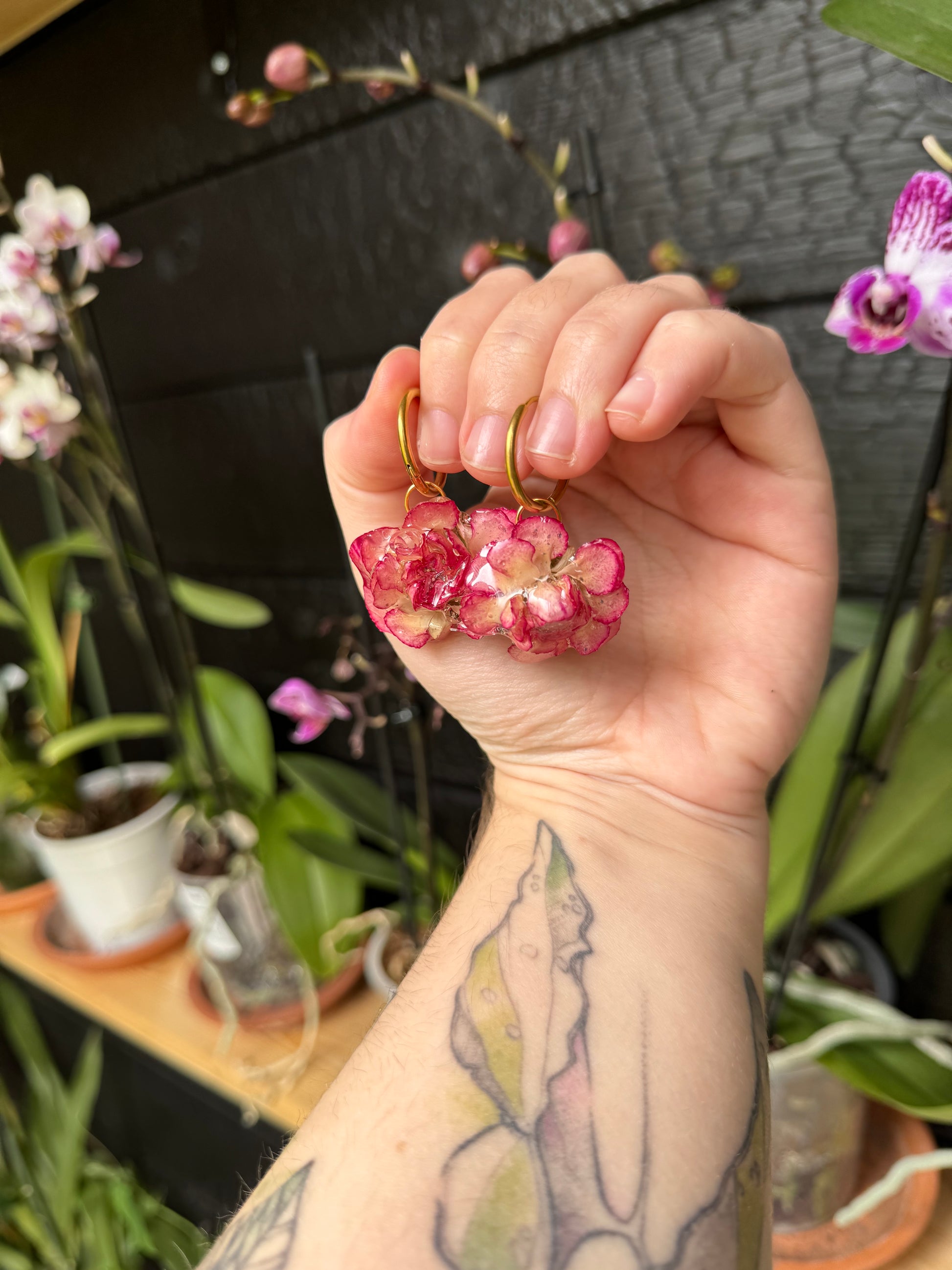 Pink carnations hoops SYLLIA