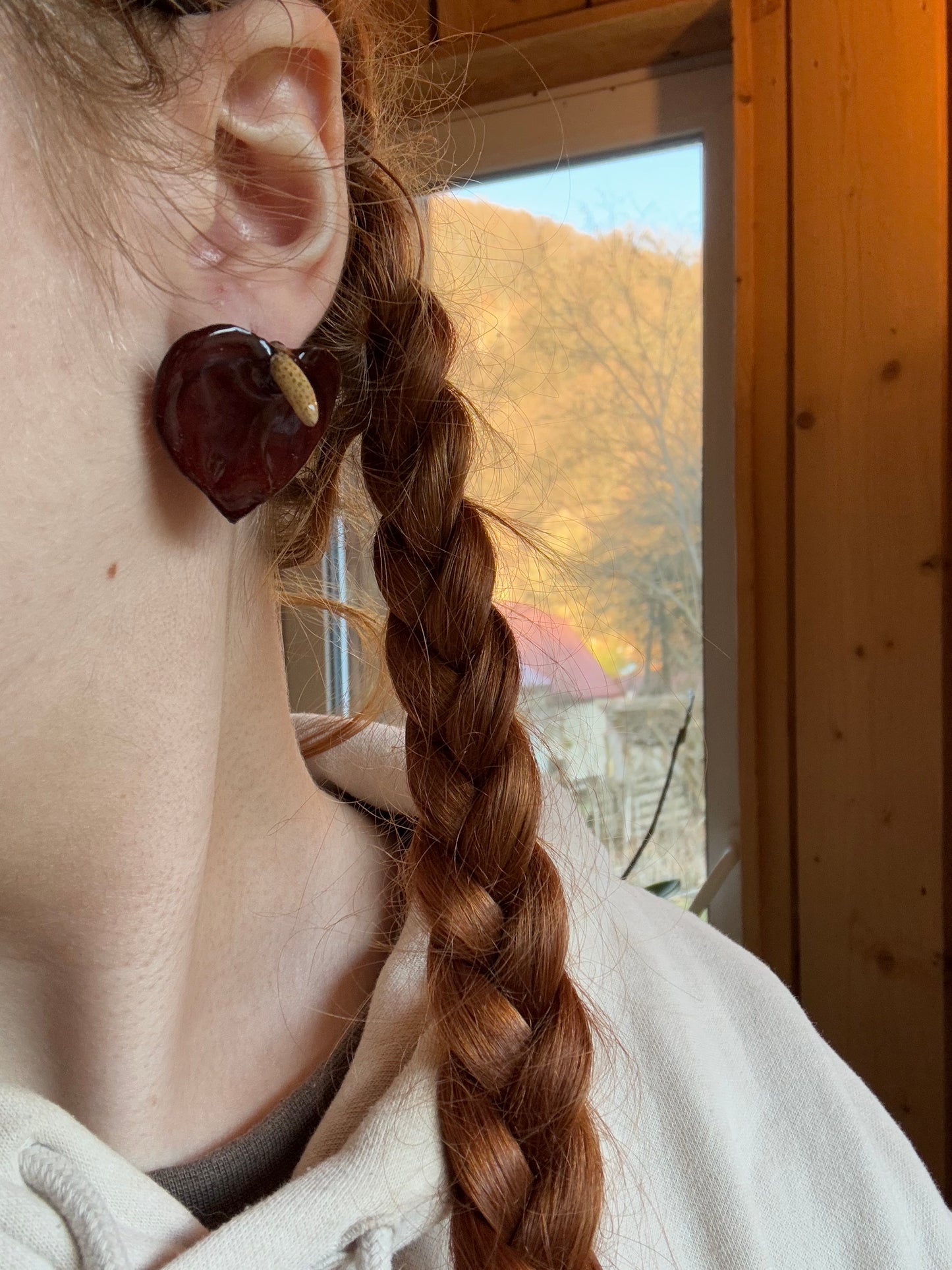 Anthurium earrings