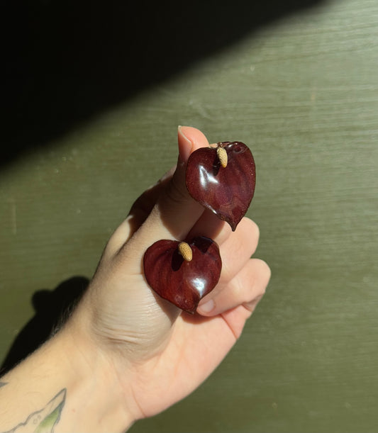 Anthurium earrings