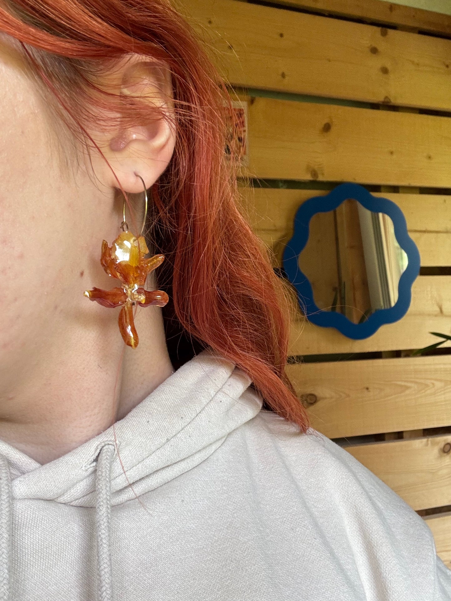 Upside down orchid hoops