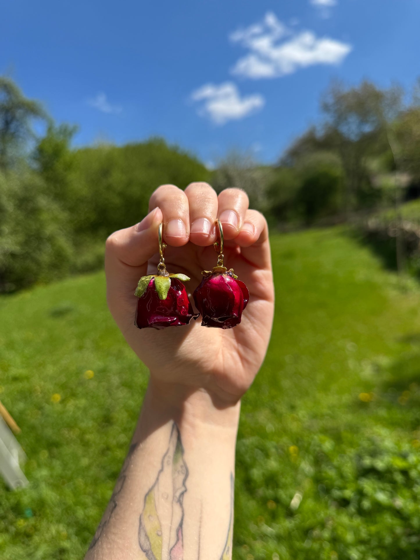 Red rose hoops