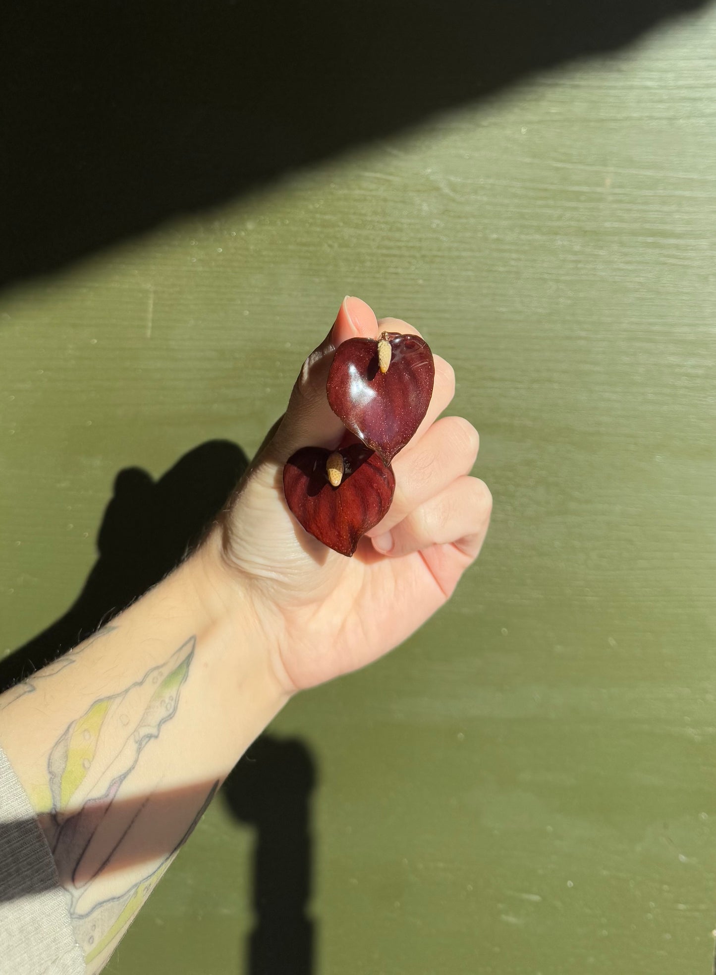 Anthurium earrings