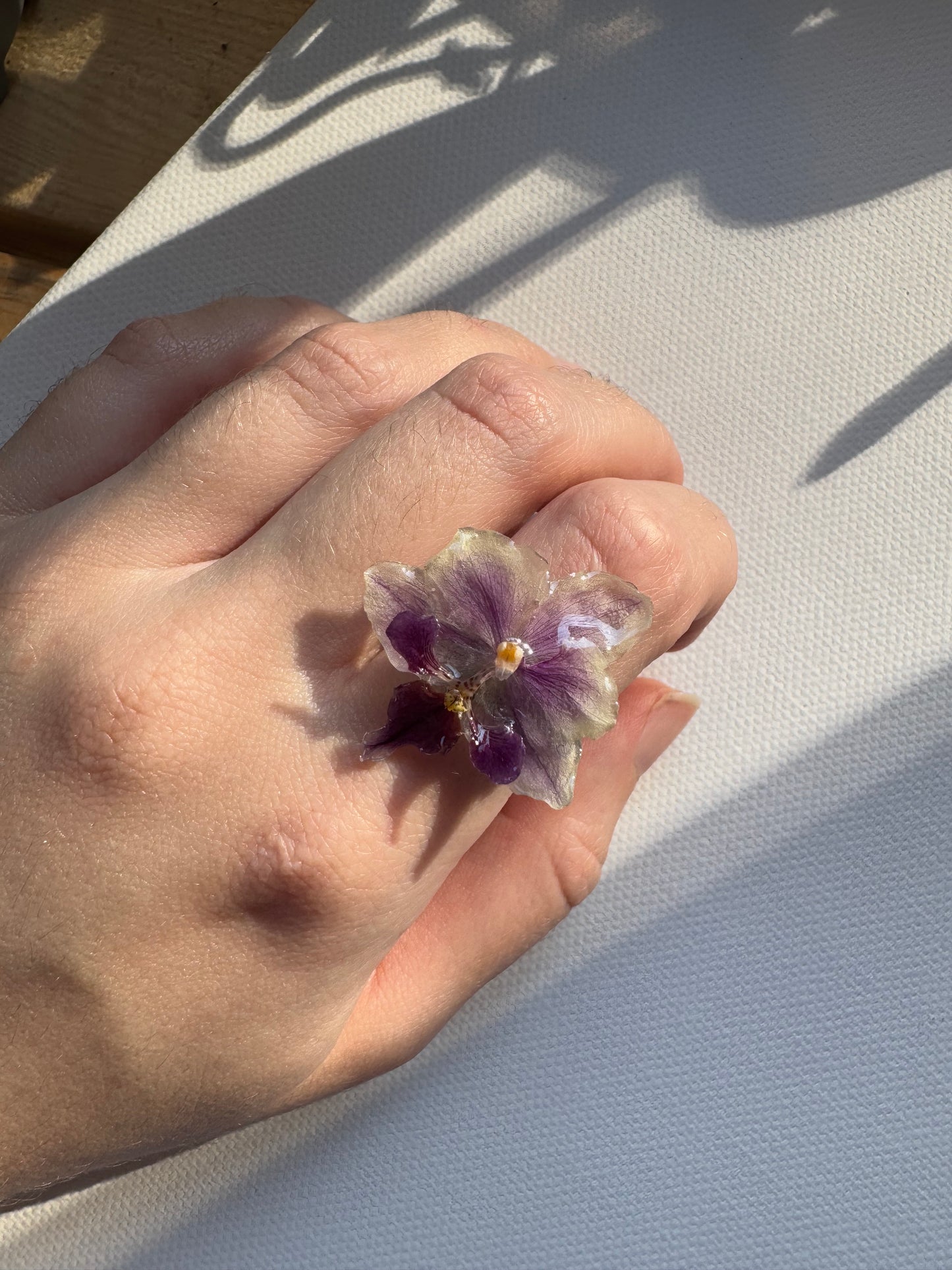 White orchid ring