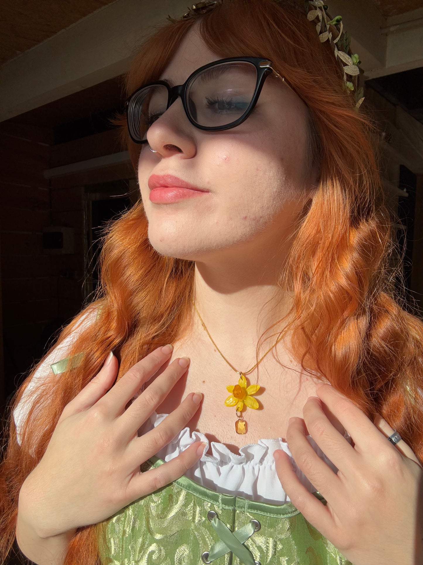 Daffodil necklace