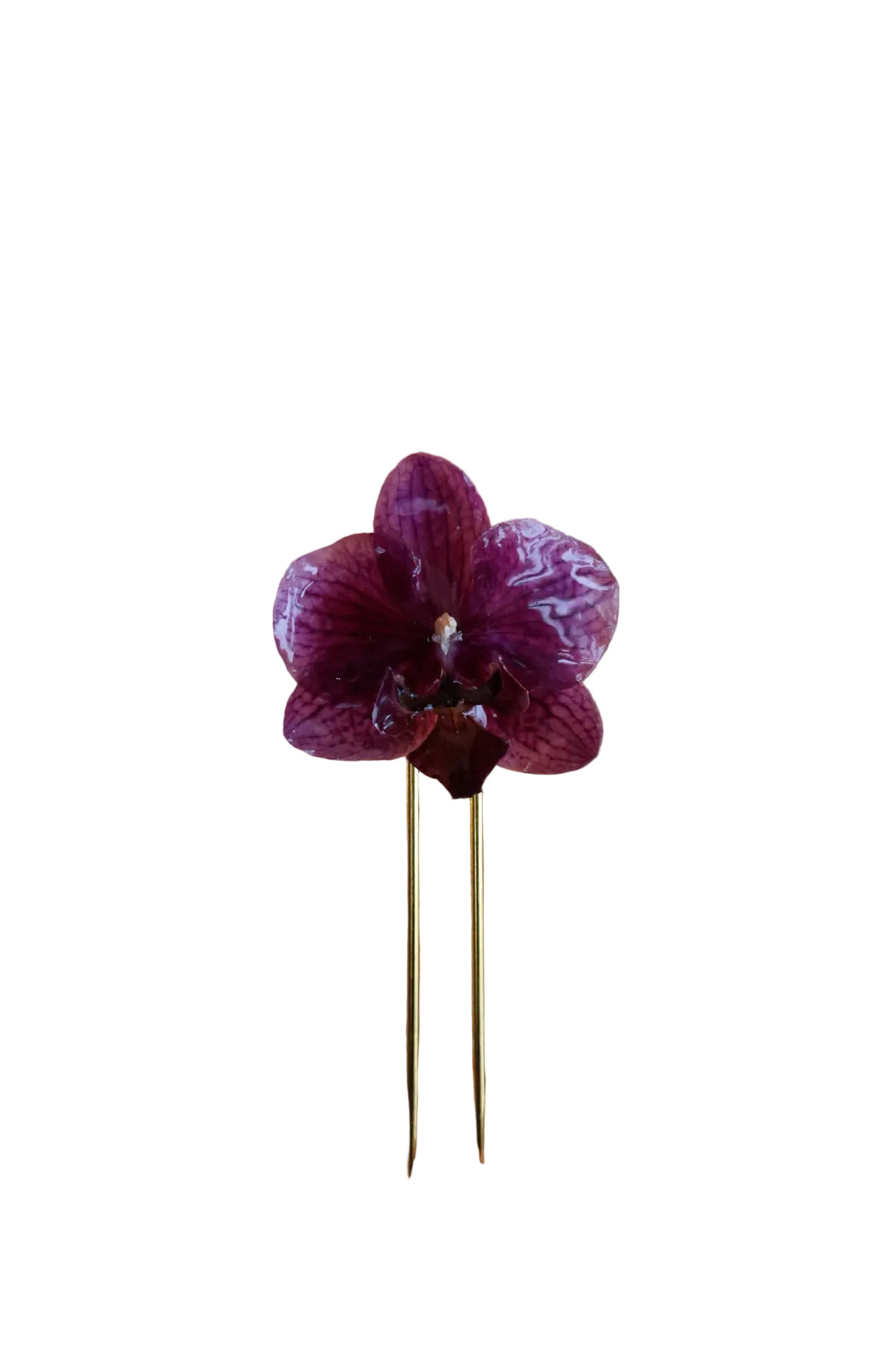 Purple orchid hairpin SYLLIA
