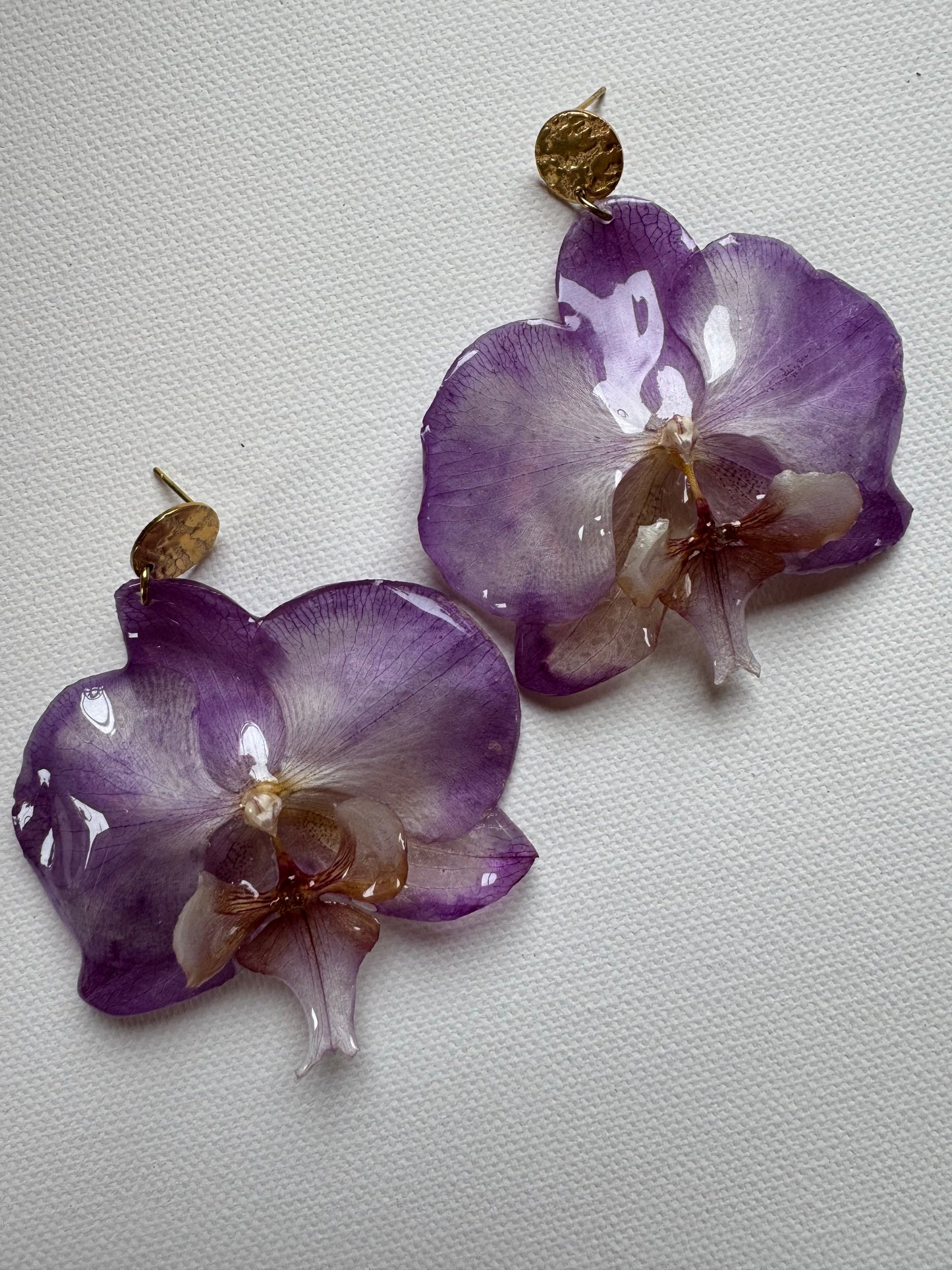 Orchid stud earrings