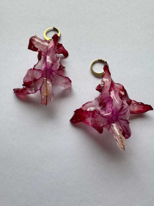 Handmade Resin Earrings with Real Cactus Flowers PRE ORDER