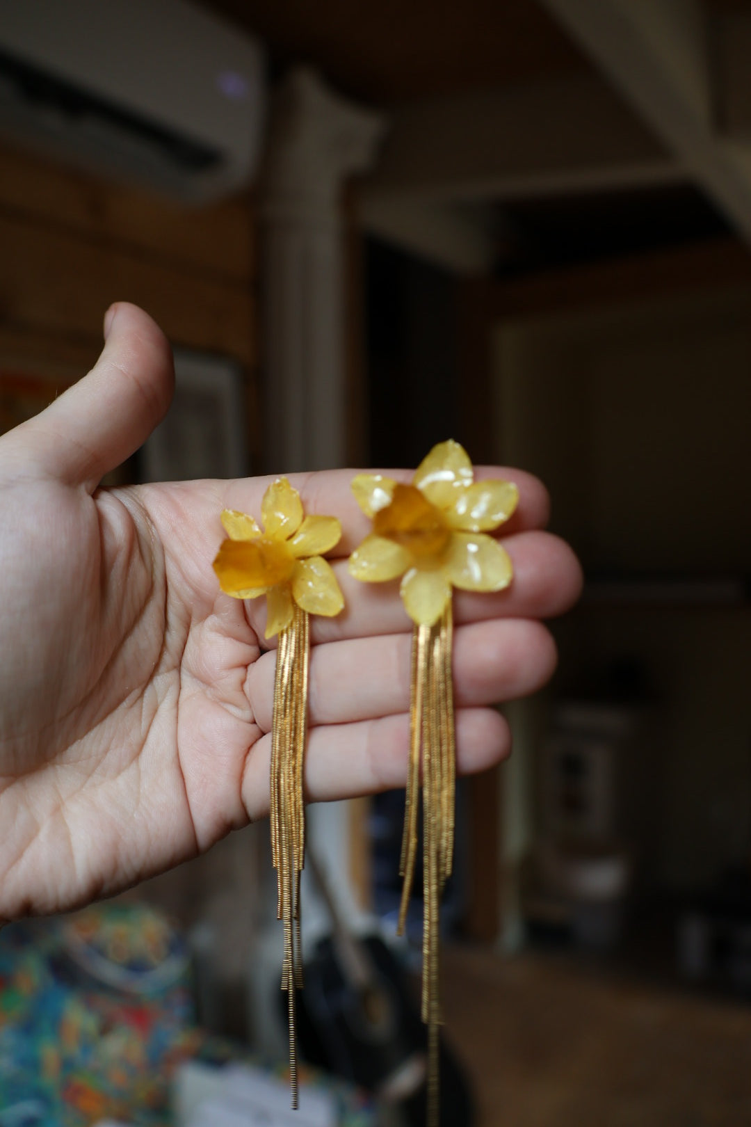 Daffodil tassels earrings SYLLIA