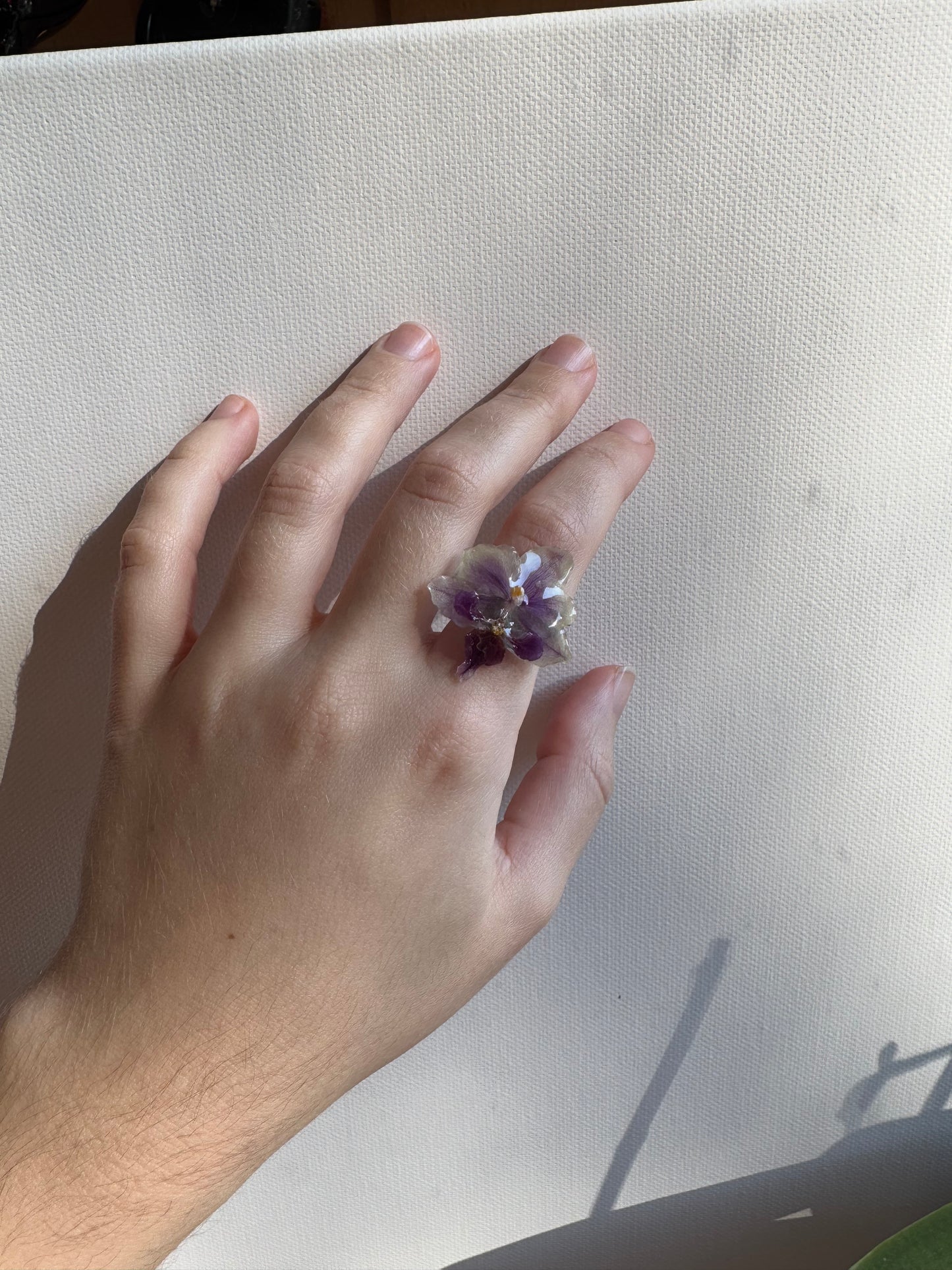 White orchid ring