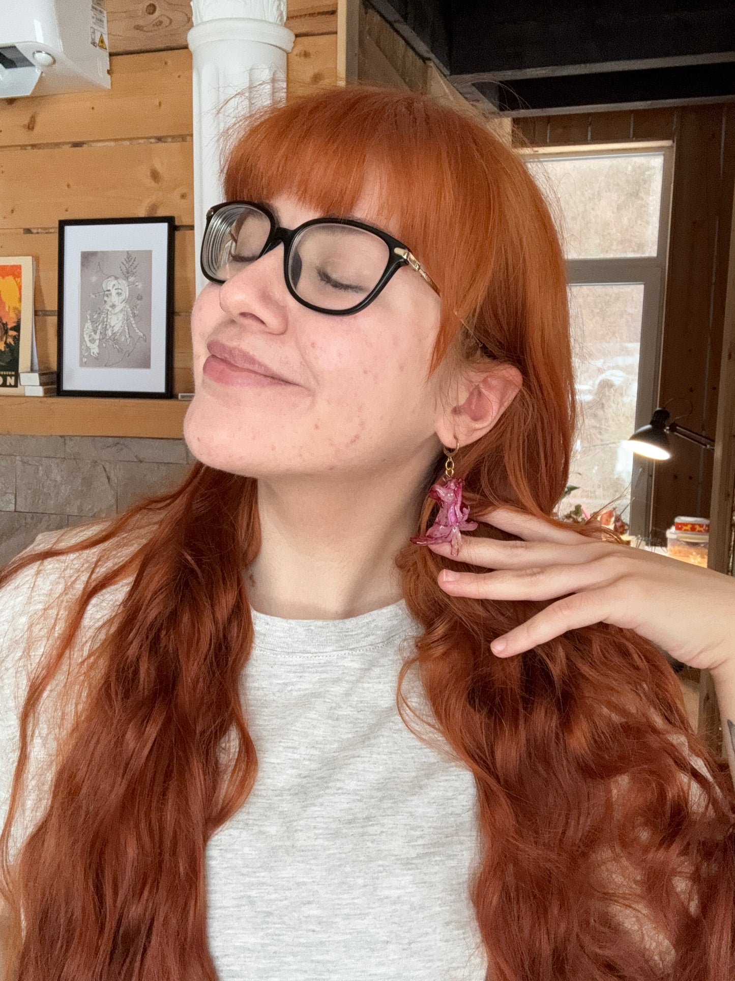 Handmade Resin Earrings with Real Cactus Flowers PRE ORDER