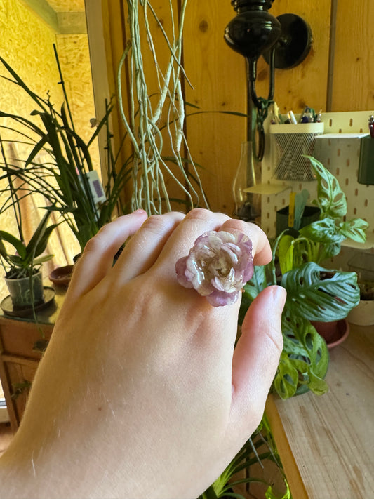 Pink rose ring