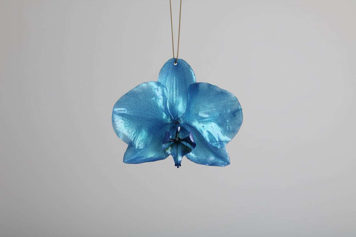 Blue chroma orchid necklace SYLLIA