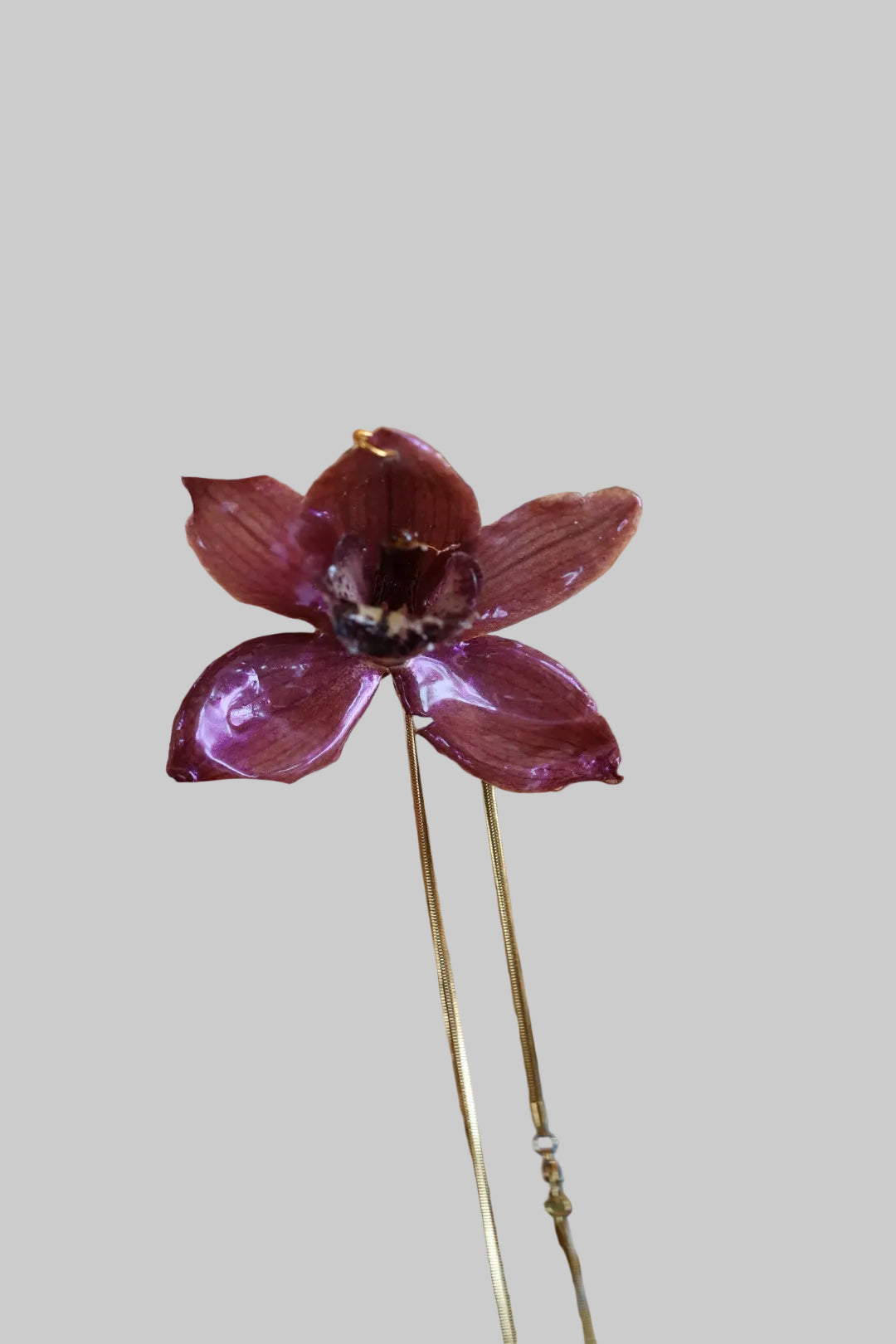 Pink chroma orchid necklace SYLLIA