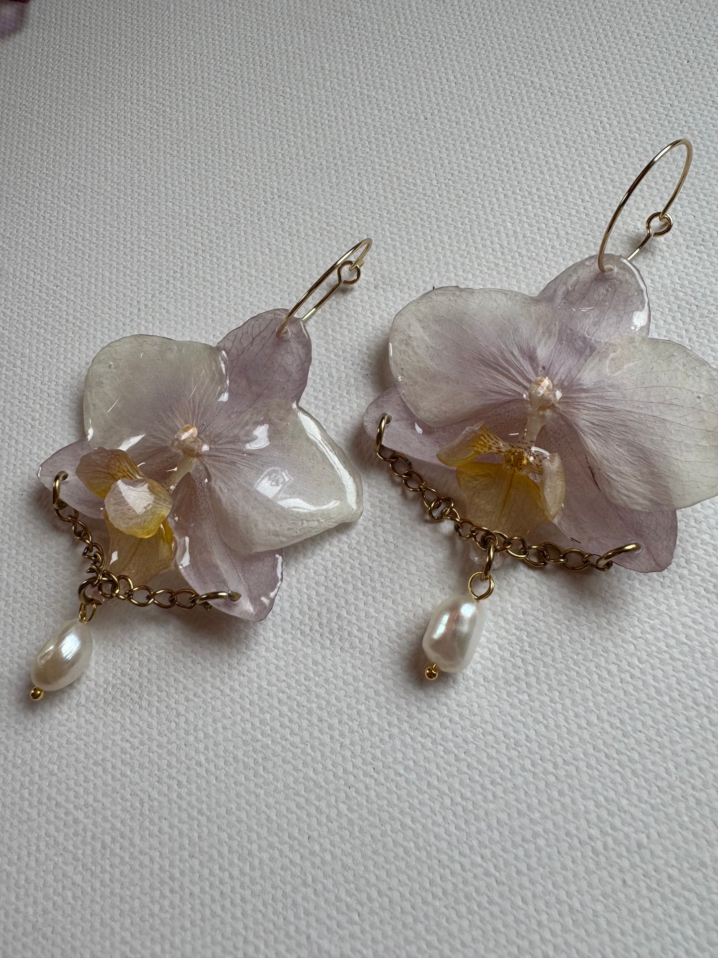 Chain orchid hoops