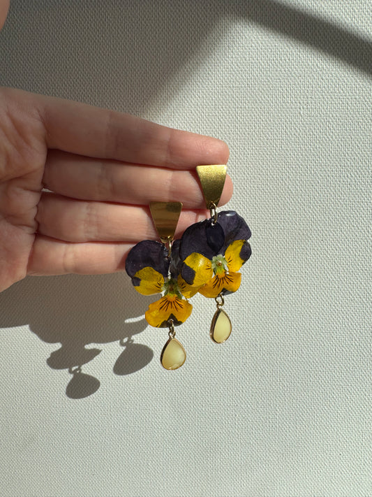 Pansy earrings