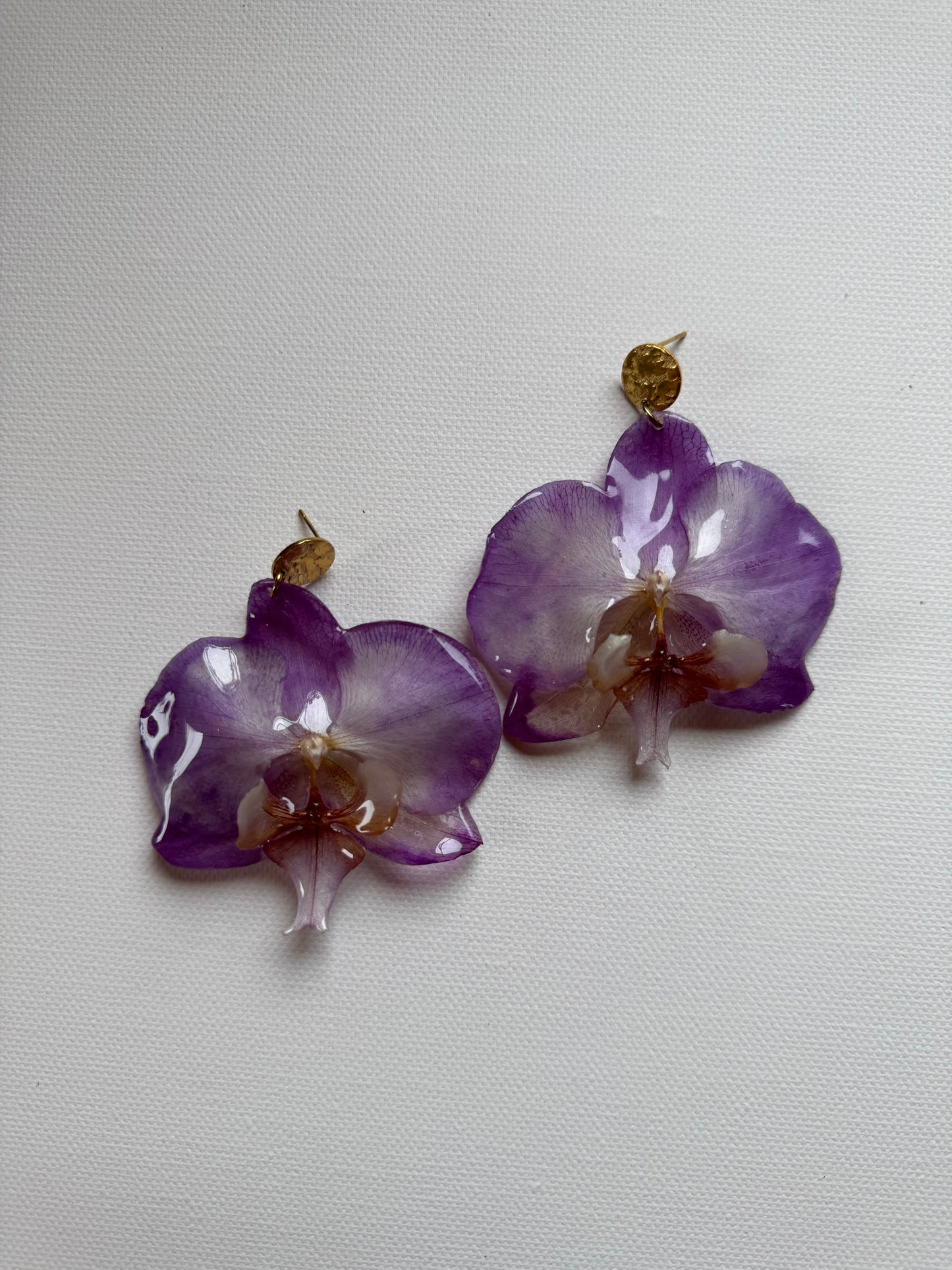 Orchid stud earrings