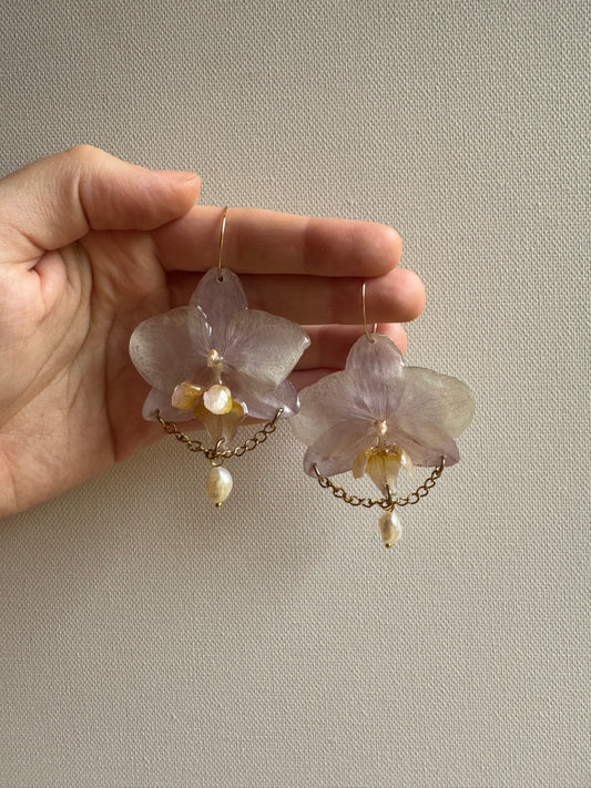 Chain orchid hoops