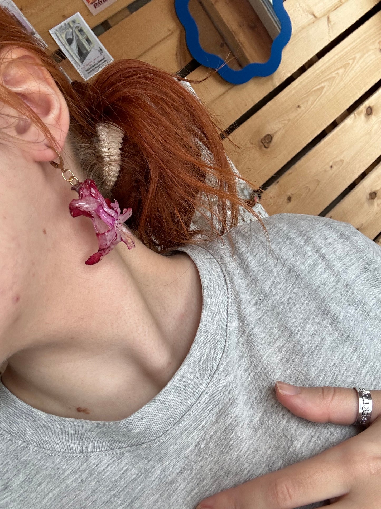 Handmade Resin Earrings with Real Cactus Flowers PRE ORDER