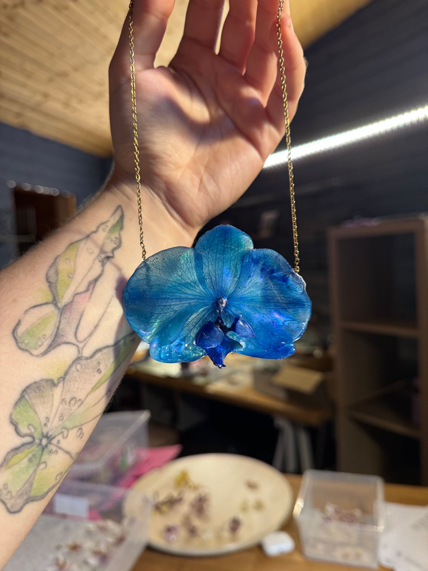 Blue orchid wall hanging SYLLIA