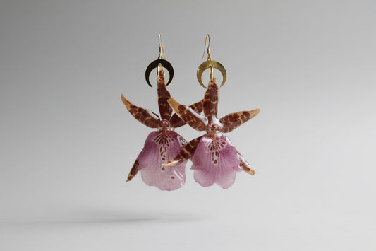 Dotted orchid earrings SYLLIA