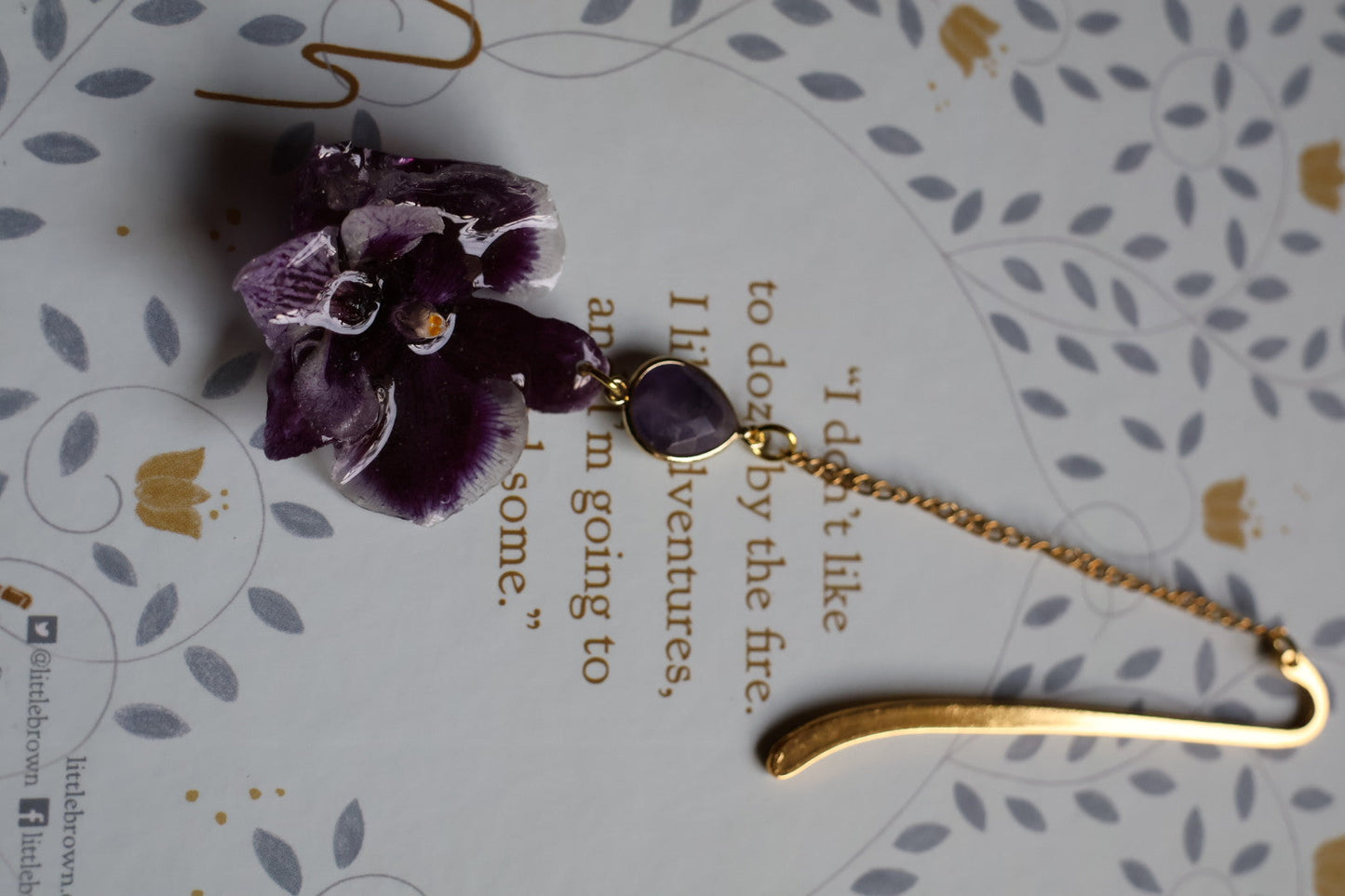 Purple orchid bookmark SYLLIA