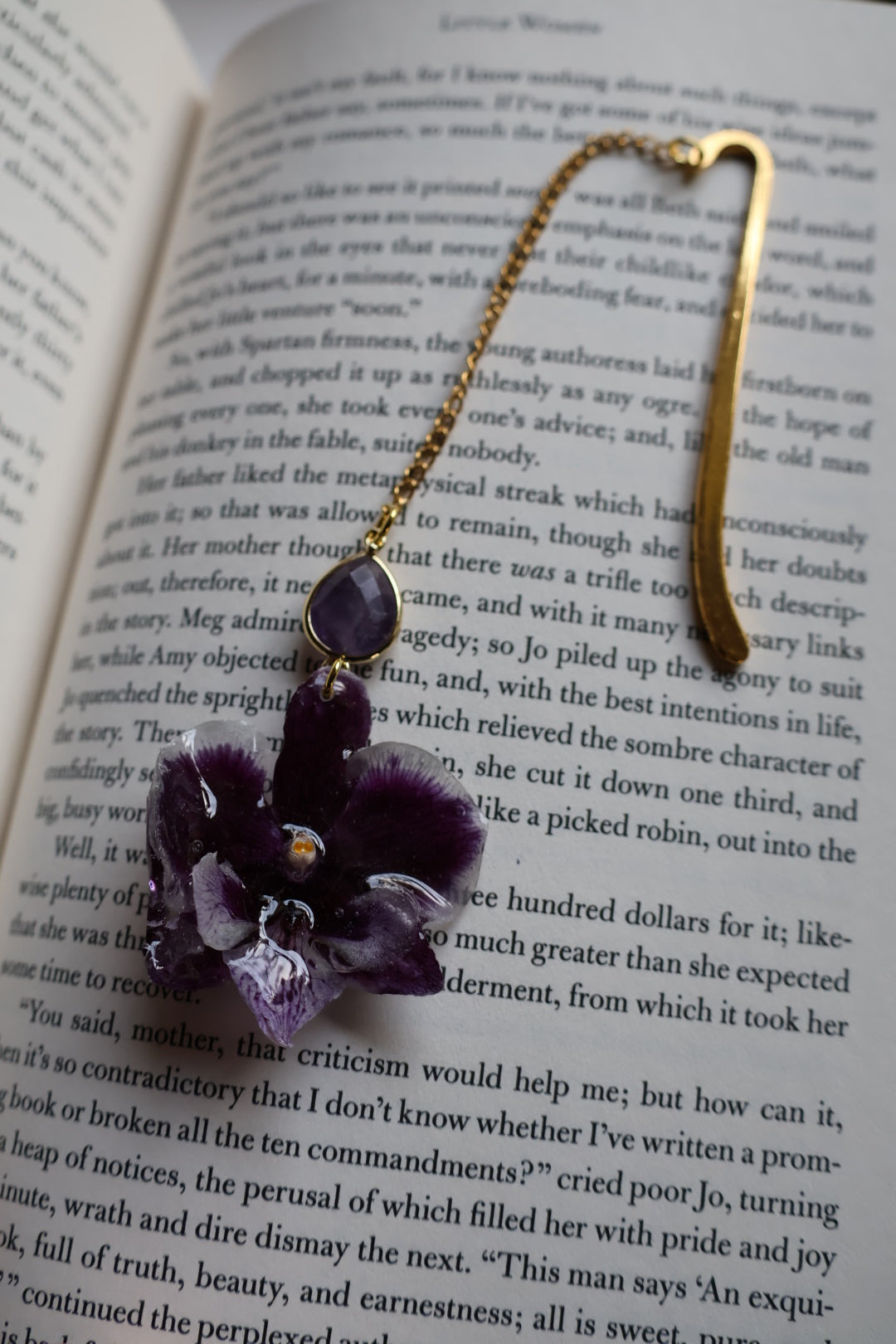 Purple orchid bookmark SYLLIA