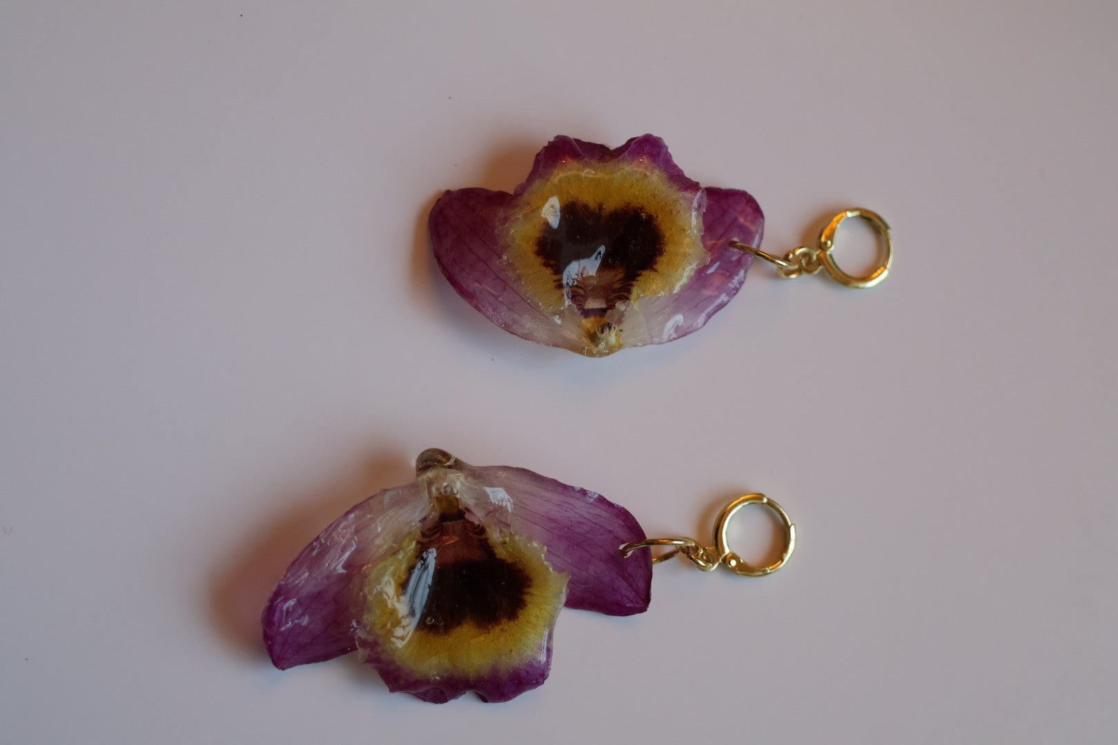 Real Pink Orchid  Earrings SYLLIA
