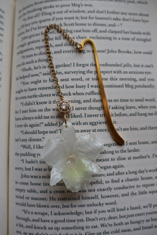 White orchid bookmark
