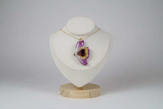 Purple fairy orchid necklace SYLLIA