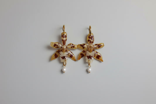 Yellow orchid hoops SYLLIA