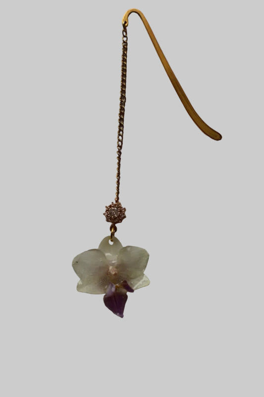 White orchid bookmark SYLLIA
