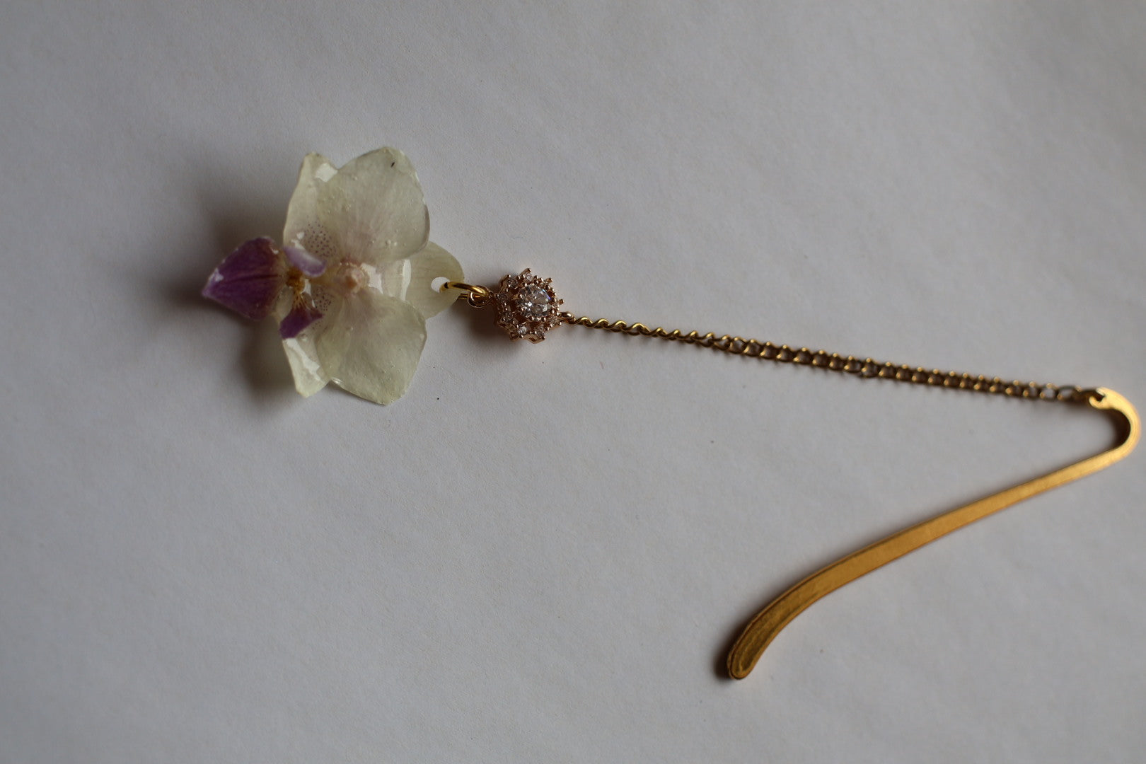White orchid bookmark SYLLIA
