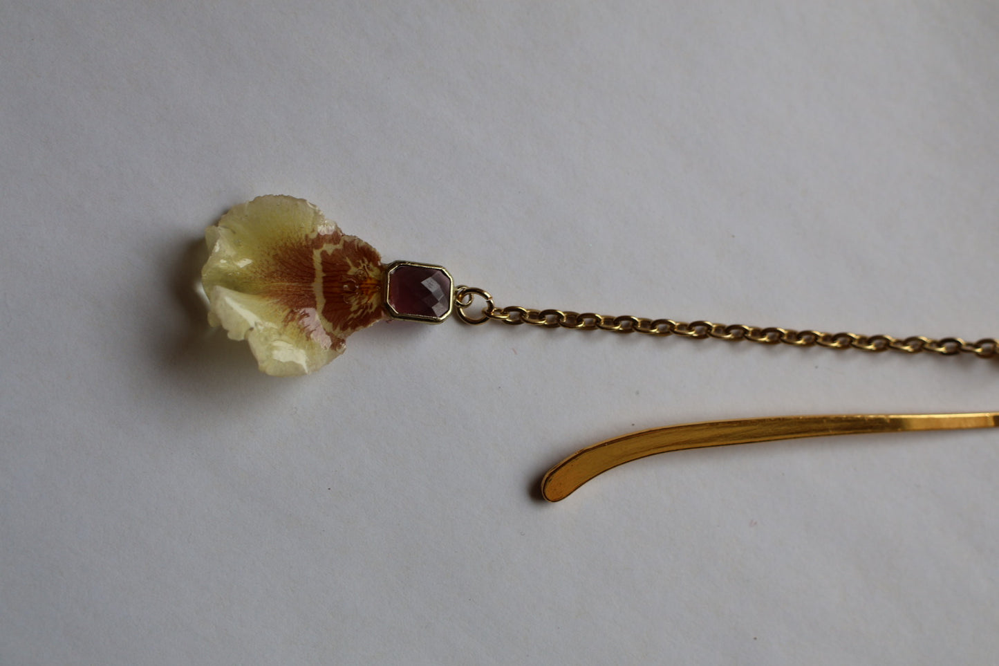 Orange orchid bookmark SYLLIA