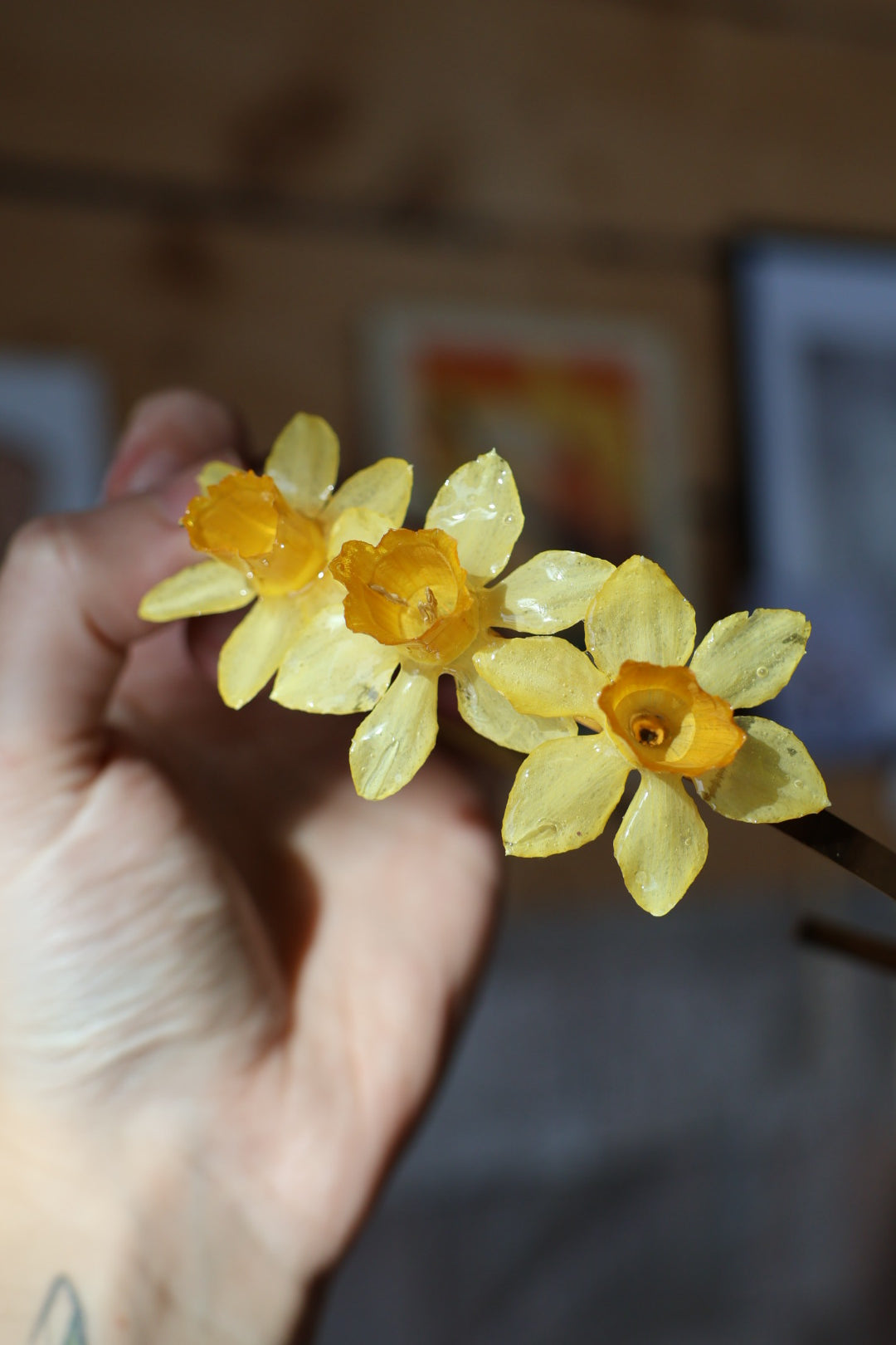 Daffodil tiara headband SYLLIA