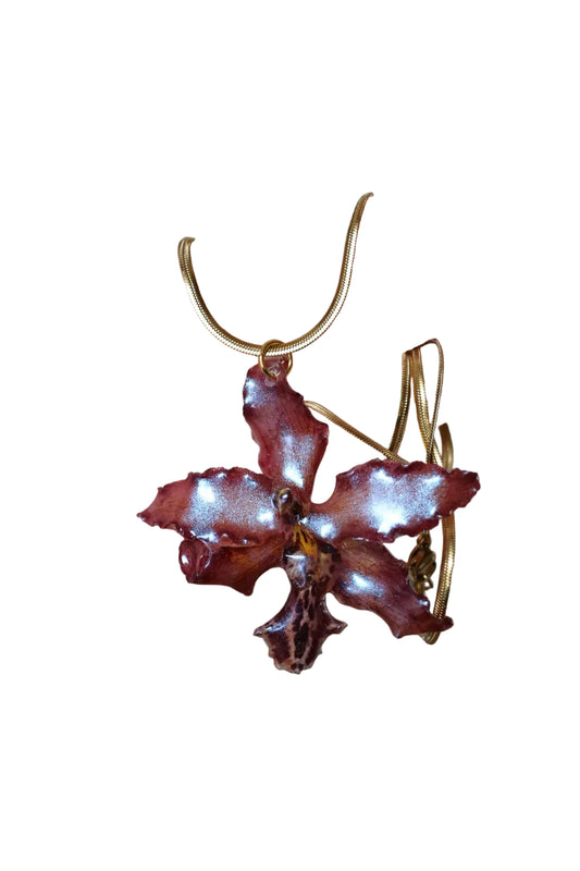 Galaxy chrome orchid necklace SYLLIA