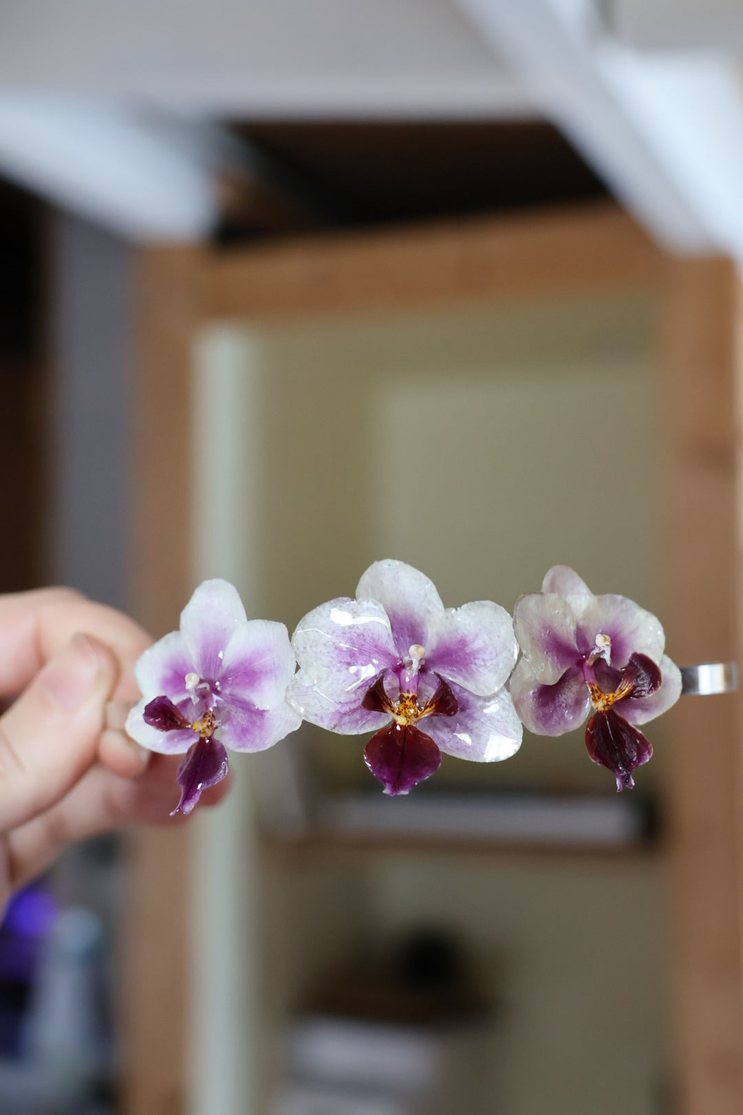 Orchid tiara headband SYLLIA