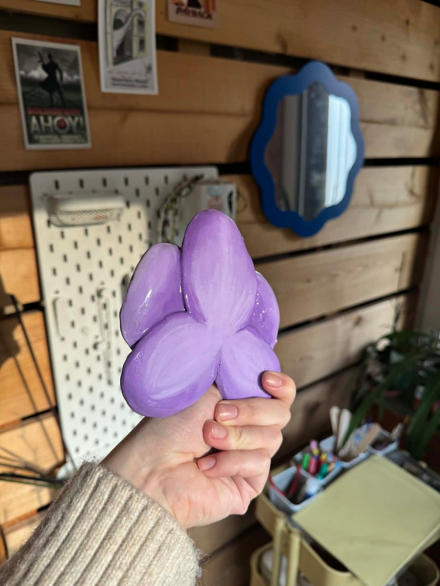 Purple orchid trinket dish SYLLIA